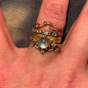 Sofia Zakia 14k diamond stardust ring size 7